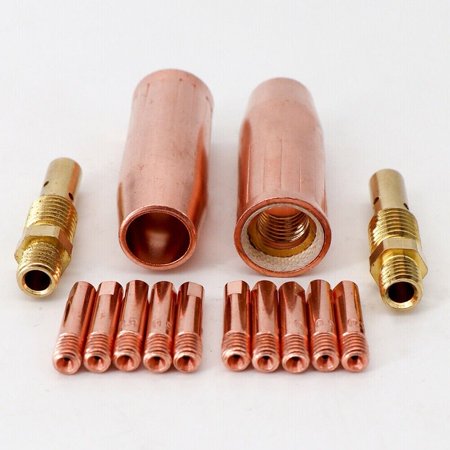 

14 Pcs 0.035 MIG Welding For 100L Contact Tip Gas Diffuer Nozzle M3 New