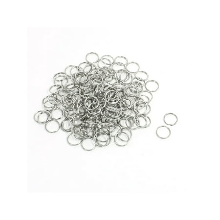 150 Pcs Silver Tone Split Circles Rings Keyring 12mm Inner Dia