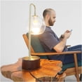 thumbnail image 6 of JERFIT Modern Arched Table Lamp with Glass Globe, Mid-Century Bronze Desk Light for Bedroom, Living Room, Study Office Decor, 6 of 10