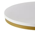 thumbnail image 5 of Noble House Specter Iron C-Shaped End Table with Tempered Glass, Gold and White, 5 of 10