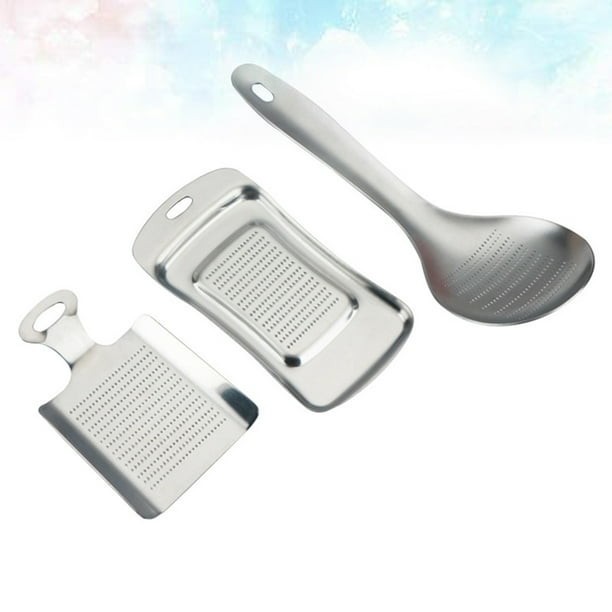 AURARMLET 3Ud Prensa De Ajo Y Jengibre De Acero Robusto Para Cocina En Color Plata