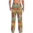 thumbnail image 2 of GZHJMY Mexican Talavera Men's Pajama Pants, Soft and Comfortable Lounge Sleep Bottoms with Pockets, Men's Sleepwear with Custom Print, Small, 2 of 7