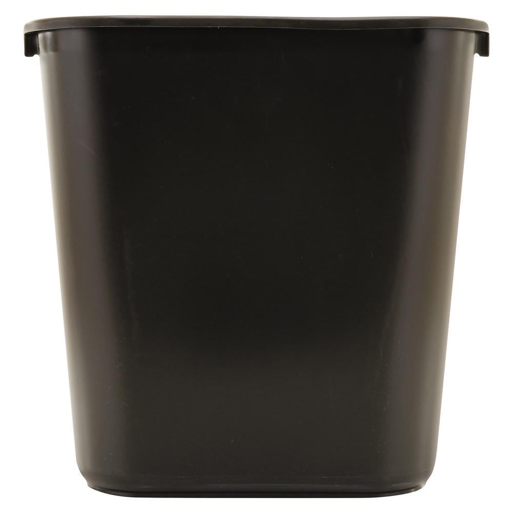 Rubbermaid Rectangular Trash Can, Black, 7 Gallon