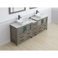 thumbnail image 4 of Vanity Art 84" Double Sink Freestanding Bathroom Vanity Set with Engineered Marble Top and Mirror, 4 of 10