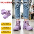 thumbnail image 3 of Steel Toe Boots for Women Lightweight Waterproof Construction Safety Work Boots, 3 of 5