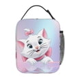 thumbnail image 2 of Buckle Handle Insulated Lunch Box for Adults featuring Kawaii Kitty Art, Thermal Tote with Side Mesh Pocket, 2 of 6