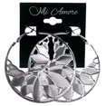 thumbnail image 2 of Leaf Hoop-Earrings Silver-Tone Color  #LQE4018, 2 of 2