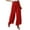 Red, variant on Bigersell Pant Leggings for Women Full Length Pants Fashion Women Summer Bow Casual Loose High Waist Pleated Wide Solid Trousers Pants Ladies' Modern Straight Pants