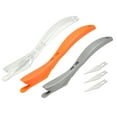 thumbnail image 1 of Uxcell 3Pack Cortador de Papel de Regalo, Herramienta de Cortador de Envoltura de Regalos Segura para Papel de Regalo, Vinilo, Ventana, Regalos de Navidad, Manualidades, Blanco/Gris/Rojo Naranja, 1 of 6