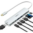 thumbnail image 1 of USB C Hub  Adapter for  Pro/Air, MOKiN 7 in 1 USB C Dongle with , SD/TF Card Reader, USB C Data Port,100W PD, and 2 USB 3.0 Compatible for  Pro/Air,  XPS,  Thinkpad., 1 of 8