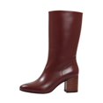 thumbnail image 3 of Willtoo Women's Faux Leather Mid Calf Boots, Pointed Toe Chunky Heel Tall Boots, Elegant Slim Fit Dress Shoes, 3 of 6