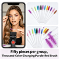 thumbnail image 4 of ACDANC 2026 New 50 Pcs Eyelash Brush Disposable Mascara Wands Colour Brush Lash Brush for Makeup Beauty Salon Travel Daily Use Purple-Red, 4 of 5
