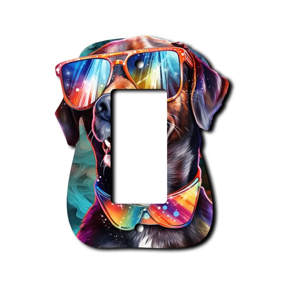 Off The Wall Plates - Cool Dog Classic Decorative Acrylic Cover Single Paddle Rocker Wallplate