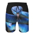 thumbnail image 3 of Balery Blue Viper Snake Traje de Baño Estilo Hawaiano para Hombre, Shorts de Secado Rápido con Bolsillos-Small, 3 of 6