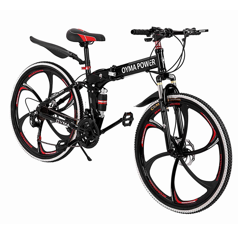 Details about   26" Folding Mountain Bike Shimano 21 Speed Bicycle Full suspension MTB School