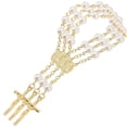 thumbnail image 1 of 3Pcs Baptism Rosary Beads Plated Finger Baptism Rosaries Faux Pearls Christening Favors, 1 of 1