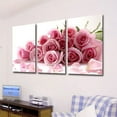 thumbnail image 7 of Yirtree Pink Flower Picture Wall Art Decor Canvas 3 panels Wall Art Print Floral Paintings Decoration for Bedroom Living Room, 7 of 7