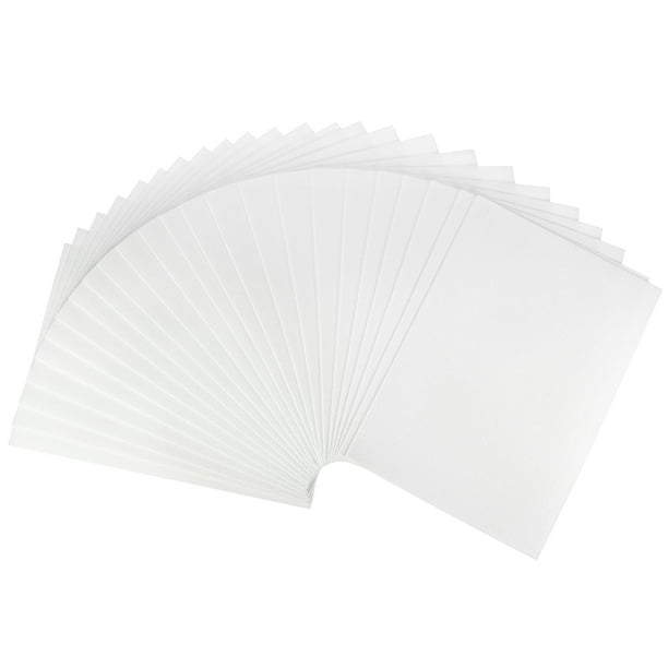Hojas de Espuma EVA Brillante Blanca Uxcell 11 x 8 Pulgadas 2mm de Grosor para Manualidades DIY 24 Pack