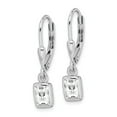 thumbnail image 2 of FB Jewels Sterling Silver Rhodium-plated CZ Leverback Earrings, 2 of 3