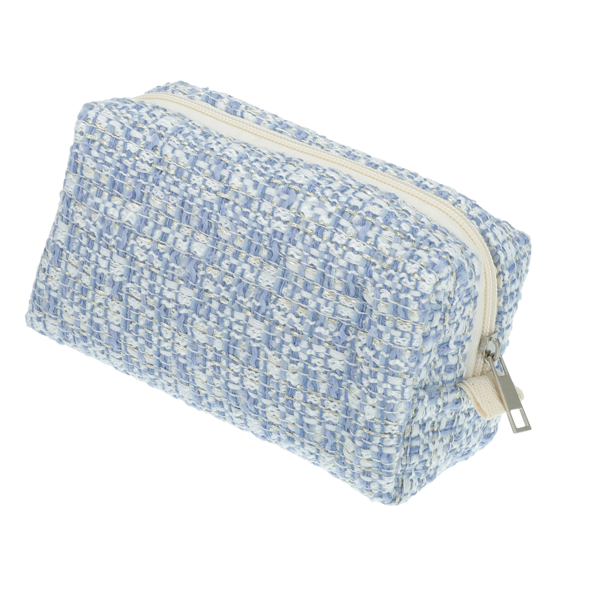 Unique Bargains 1 Pc Women Portable Travel Cosmetic Bag Blue