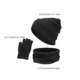 thumbnail image 4 of Gorro cálido Beanie Zulema Conjunto de Bufanda y guantes gris negro, 4 of 5