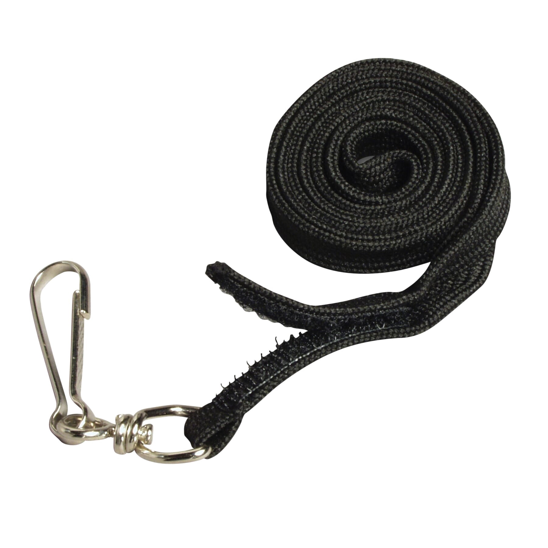 SICURIX Hook & Loop Breakaway Safety Lanyard, Flat Style, Black, Pack of 12