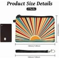 thumbnail image 2 of Original Designs Coin Purse for Women Girls Bohemia Sun 2 Packs Change Purse with Zipper Durable and Soft Canvas Wallet Pouch for Travel Gift Polyester, 2 of 9