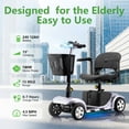 thumbnail image 3 of Arshin Improve 4 Wheel Mobility Scooter for Seniors,Foldable Powered Mobile Wheelchair for Adult 300lbs,Silver, 3 of 14