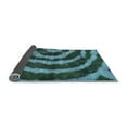 thumbnail image 2 of Ahgly Company Indoor Square Abstract Light Blue Modern Area Rugs, 4' Square, 2 of 4