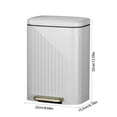 thumbnail image 3 of Tall Kitchen Trash Can Household Trash Can Flushless Plastic Bin With Lid Bathroom Trash Can With Lid Odorless Trash Can Mute Noise Reduction Foot Pedal Design Up to 65% Off, 3 of 6