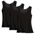 thumbnail image 1 of Posijego Lot de 3 Débardeurs pour Femmes Col Rond Camisoles de Base Couches Débardeurs Sans Manches, 1 of 3