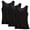 Black, variant on Women's 3-Pack Solid U-Neck Sleeveless Tank Tops, Casual Layering Base Tops & Comfortable Pajama Tops for Daily Wear & All-Season Home Use