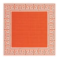 thumbnail image 2 of Unique Loom Outdoor Coastal Collection Area Rug - Caye (7' 10" Square Rust Red/Ivory), 2 of 11