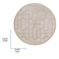 thumbnail image 4 of Livabliss Wool Rugs for Living Room, 3ft Round Arise Modern Light Gray Round Area Rug, Bedroom Dining Room Home Decor Handmade Carpet (3'6" x 3'6"), 4 of 5