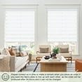 thumbnail image 5 of MiLin Cordless Zebra Blinds Window Blinds and Shades Dual Layer Roller Shades, Custom Size, Sheer or Privacy Light Control, Day and Night Window Shades (Light Filtering White, 62" W X 48" H), 5 of 6
