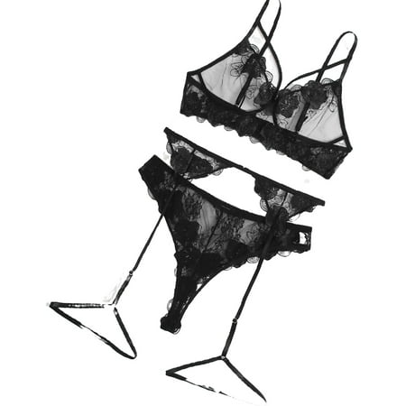 

Floral Print Sexy 3pack Sexy Black Plus Size Sexy Lingerie (Women s)