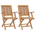 thumbnail image 5 of Teak Wood Santa Barbara Folding Outdoor Patio Dining Arm Chair, A-Grade Teak Wood (set of 2), 5 of 5