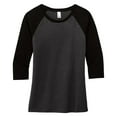 thumbnail image 5 of Yellow Rooster Women's Perfect Tri 3/4-Sleeve Female Raglan T-Shirt Black/ Black Frost 3XL, 5 of 6