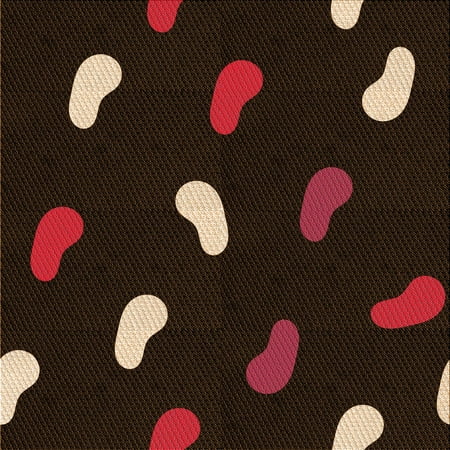 

Ahgly Company Indoor Square Patterned Black Bean Brown Area Rugs 4 Square