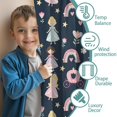thumbnail image 3 of Blackout Kids Curtains,Dark Blue Princess Castle Pattern Childrens Insulated Curtains Set Of 2,Bedroom Essentials,Toddler Room Decor 42"x54", 3 of 5