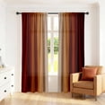 thumbnail image 5 of Burnt Orange Curtains 84 Inch Length for Living Room 2 Panel Set Burnt Orange and Terracotta Window Curtain Rust Orange Ombre Gradient Light Filtering Curtains Modern Abstract Drapes, 5 of 8