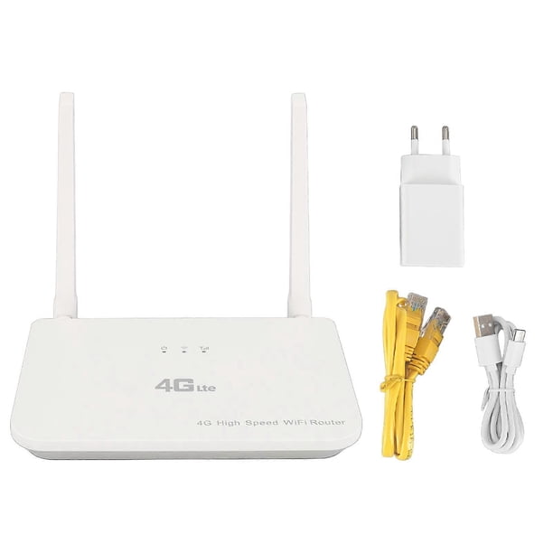 4G LTE Router 300Mbps, 2 Antennas, High Speed Portable Wi-Fi Hotspot with Micro SIM Card Slot, LAN & WAN Ports for Home & Office, EU Plug 100-240V