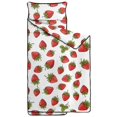 thumbnail image 2 of Strawberry and Dot White Pattern Teens Toddler Nap Mat with Pillow, Sleeping Mat Bag for Preschool Daycare 59"x22", 2 of 6