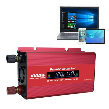 

Yungwalm 1000W/2000W Car Power Inverter 1000W/2000W Power Inverter LED Outdoor Emergency Car Inverter for Travelling Camping Power Outage Energy amicable