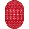 thumbnail image 7 of Rugs.com Moroccan Trellis Collection Rug – 4' x 6' Oval Burgundy Red Medium Rug Perfect For Living Rooms, Large Dining Rooms, Open Floorplans, 7 of 7