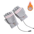 thumbnail image 2 of Winter Usb Hand Back Thermo Regulating Heating Warm Gloves Hand Warming Hiking Driving Running Cycling Grey One Size Clearance, 2 of 7