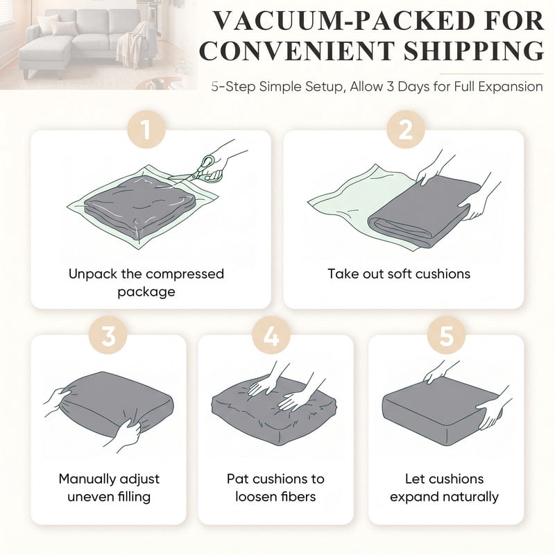 Lacoo L-Shaped Sofa Couch, 72" Modern Reversible Chaise Cloud Sofa with Cushions for Living Room, Apartment and Small Space, Dark Gray