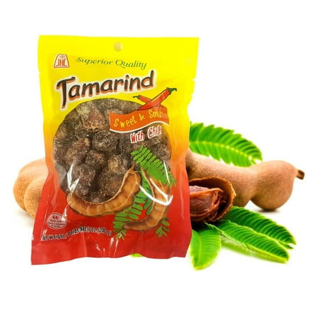 Thai Sweet &amp; Sour Tamarind Candy with Chili Whole Pod 7 Oz. (Pack of 2)