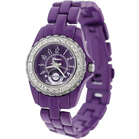 Geneva Platinum Ladies' Rhinestone Watch