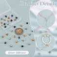 thumbnail image 3 of 1set 36pcs 3 colors 304 Stainless Steel Tube Bails Loop Bails Bail Beads with Silicone Inside Column Mixed color 7x4~5x4~5mm Hole: 0.8mm 12pcs/color, 3 of 5